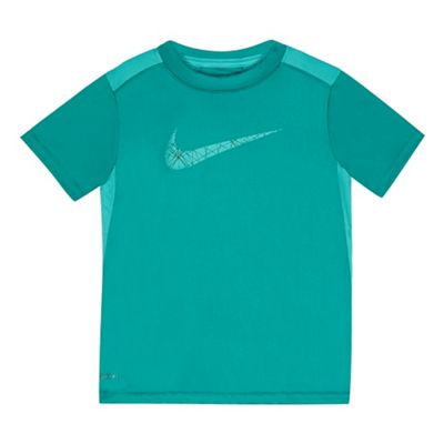 Nike Boys' turquoise logo print top